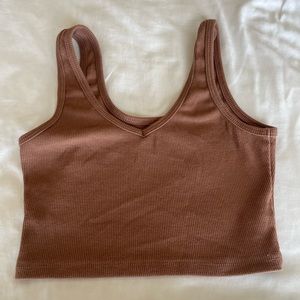 brown shein tank top